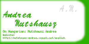 andrea mutshausz business card